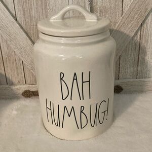Rae Dunn Christmas Bah Humbug Canister